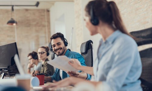 Team of office workers