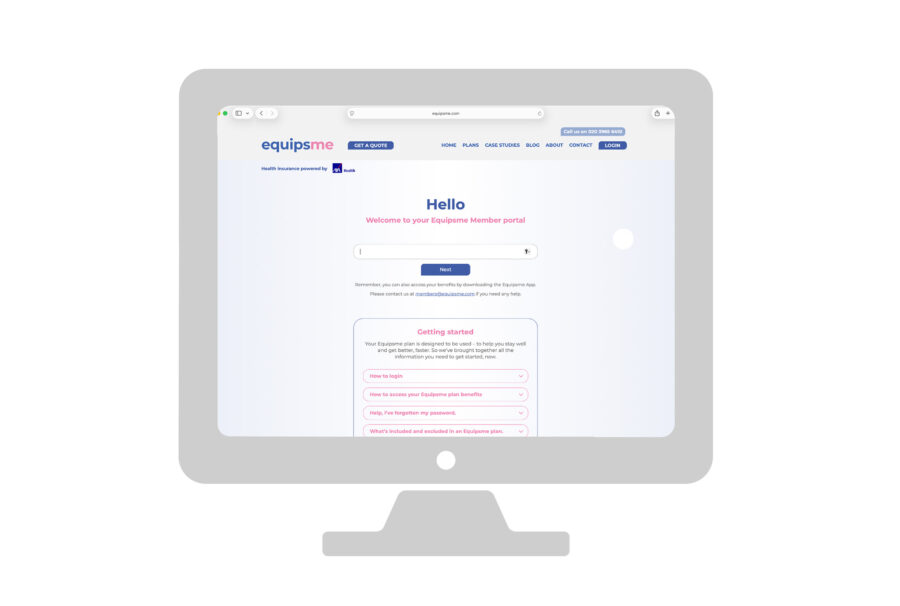 How Equipsme works: How to log in